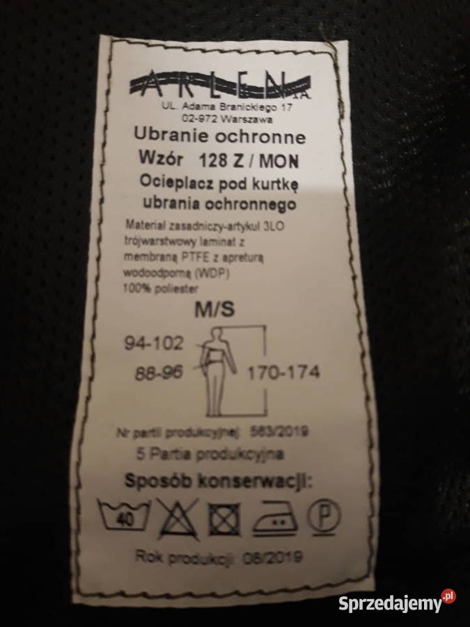 Bluza SOFTSHELLocieplacz pod kurtkę GORETEX MS Płaszcz zimowy Warszawa