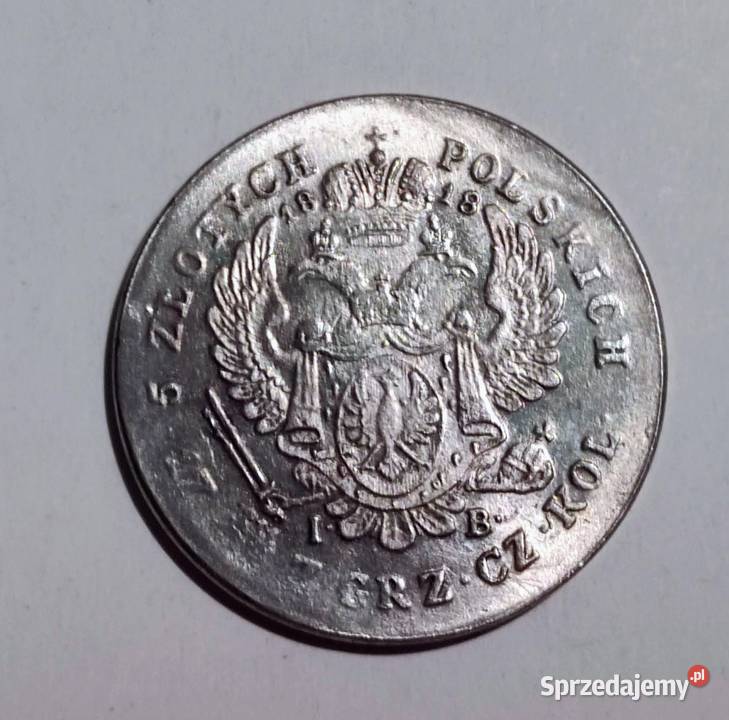 MonetaNumizmatKopia 5 ZŁOTYCH 1818 ALEKSANDER I Pruszków