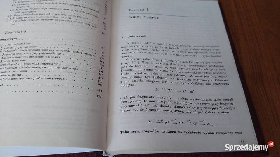 Spektrometria masowa w chemii organicznej R A W Gdańsk sprzedam