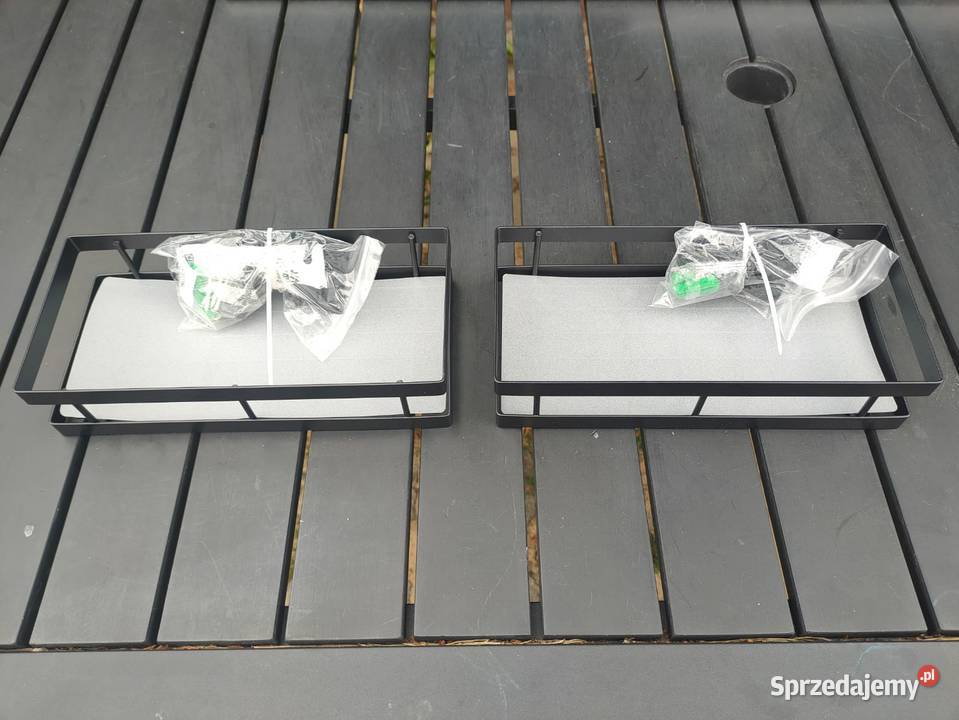 Przybornik czarny metalowy do kuchni 2 sprzedam