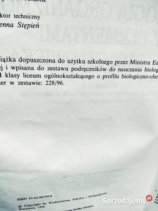 Fizjologia Hosera biologia unikatowe antykwariat Antykwariat