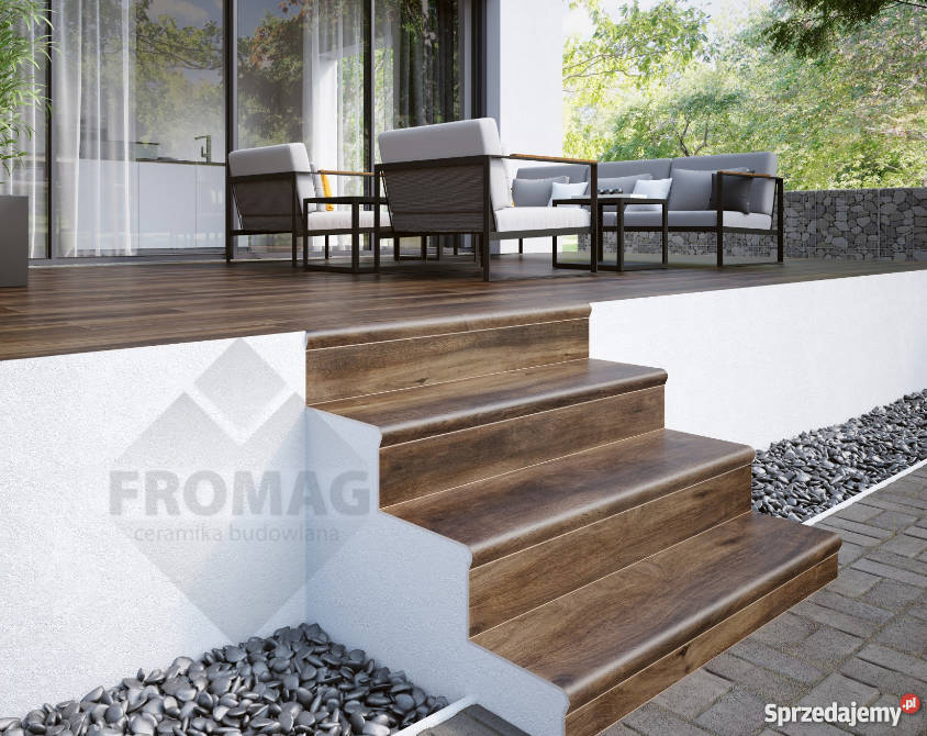 Płytki na schody drewnopodobne Stopnica Crema Gorzów Wielkopolski