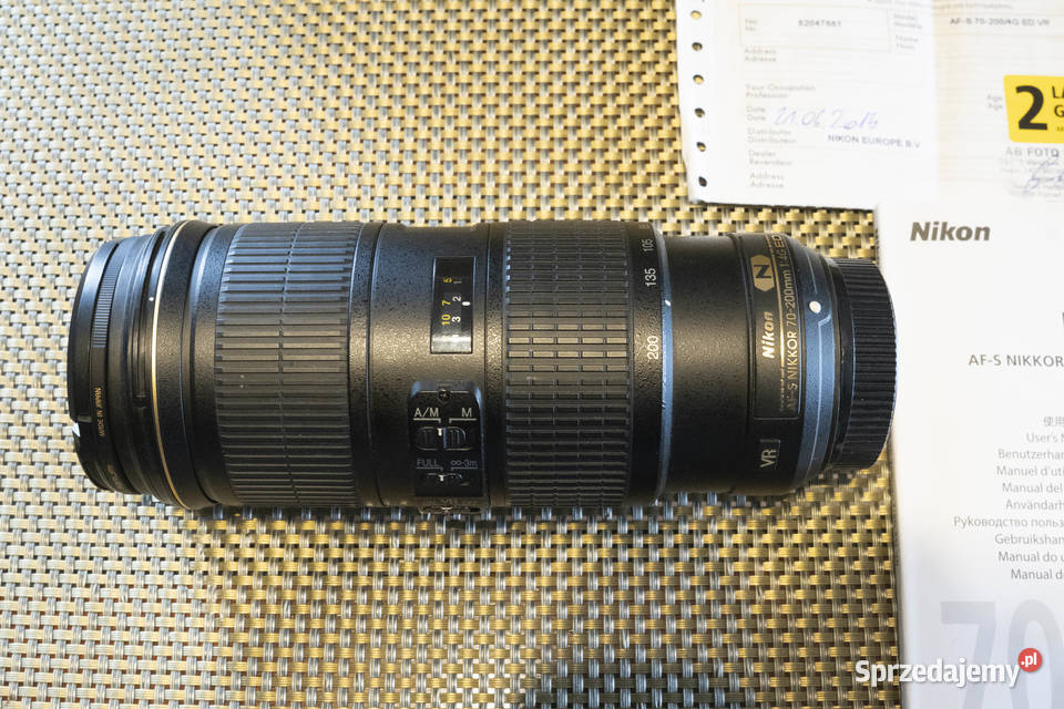 Obiektyw NIKKOR AFS 70200mm f4G ED VR Poznań