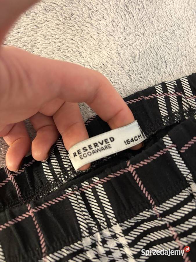 Legginsy w kratę kratkę czarne podkarpackie Jasło