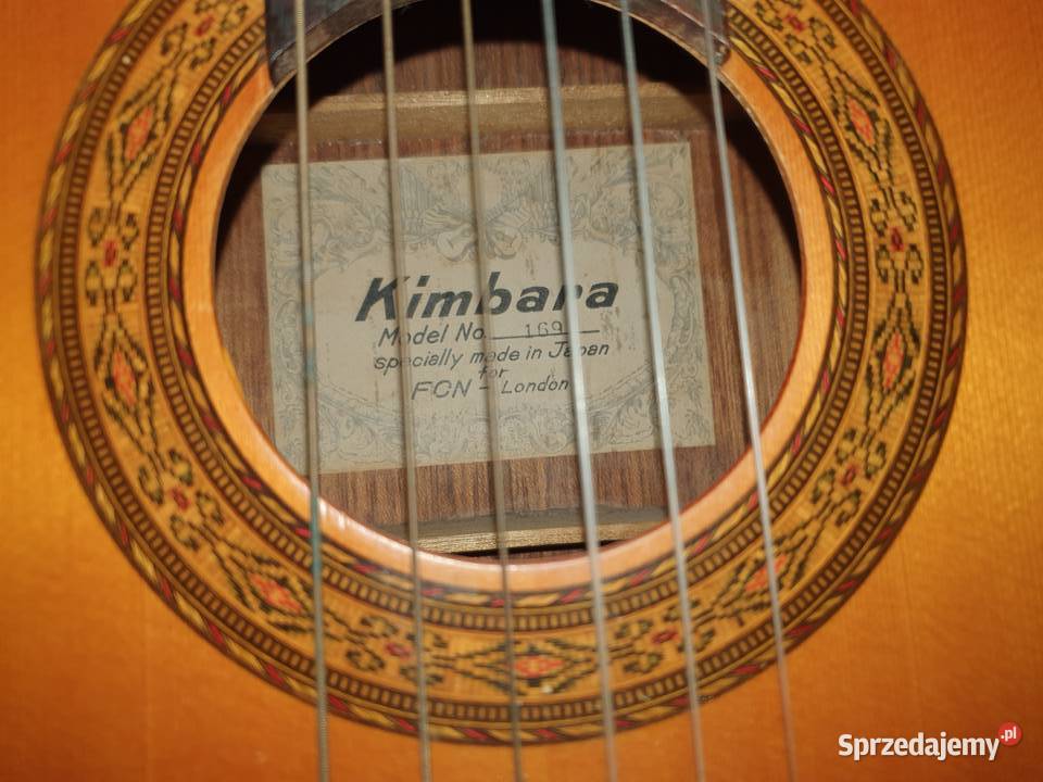 Gitara KIMBARA Japan for London zestaw pokrowiec Andrychów
