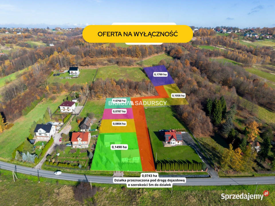 Sprzedaż działki Leńcze 804m2 małopolskie