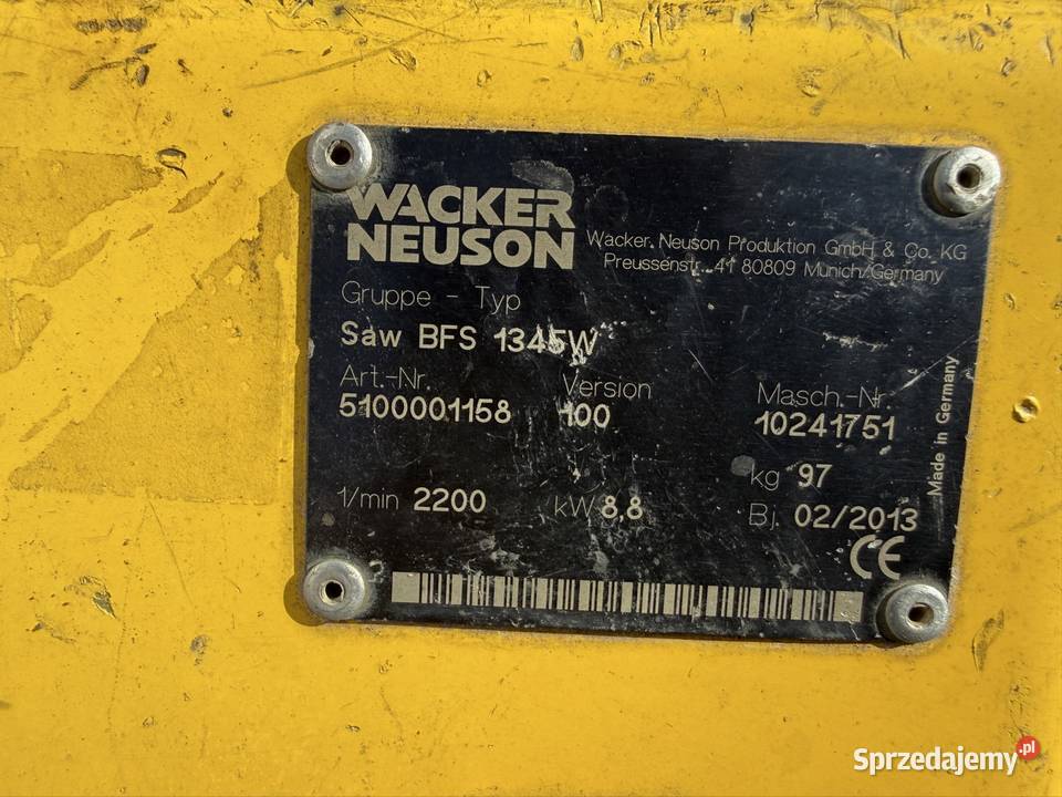 Piła do cięcia asfaltu betonu Wacker 500