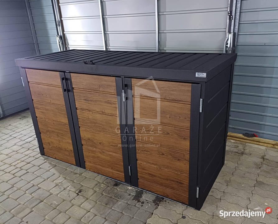 wiata śmietnikowa obudowa kubłów 275x80x120 śląskie