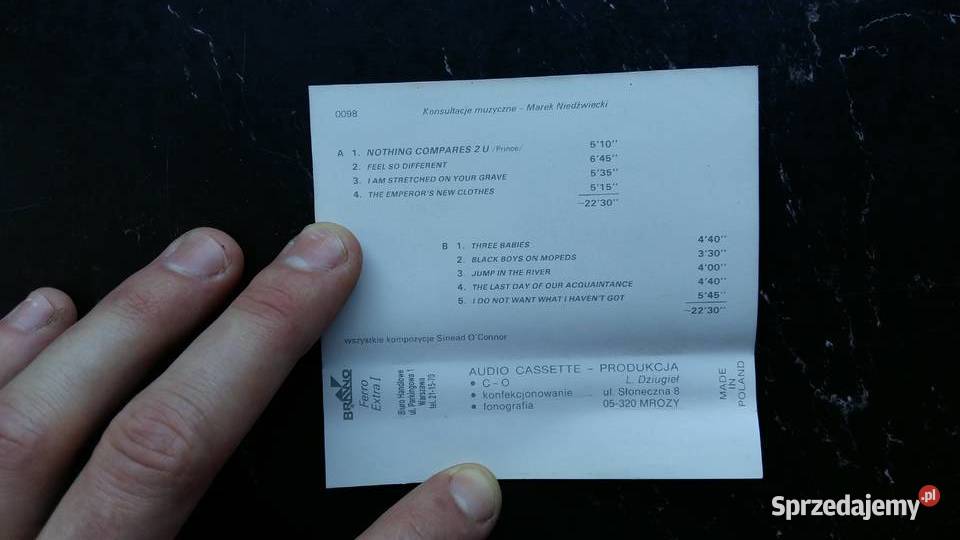 Kaseta magnetofonowa Sinad OConnor Nothin kaseta