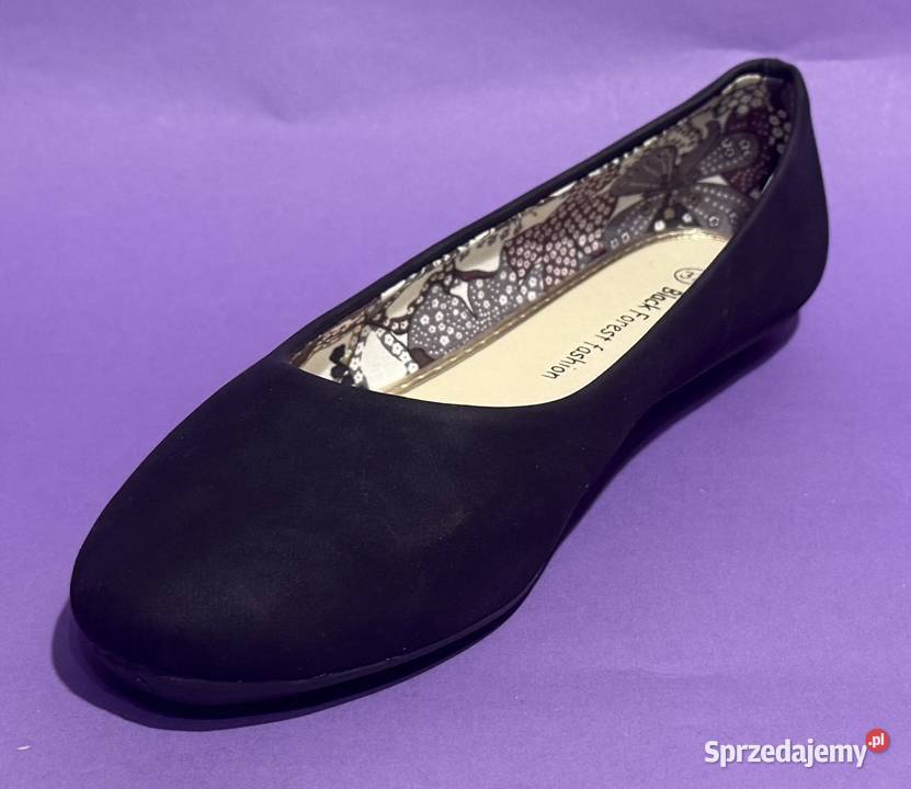 Czarne gładkie baleriny rozmiar 37 AKS5 Żyrardów sprzedam