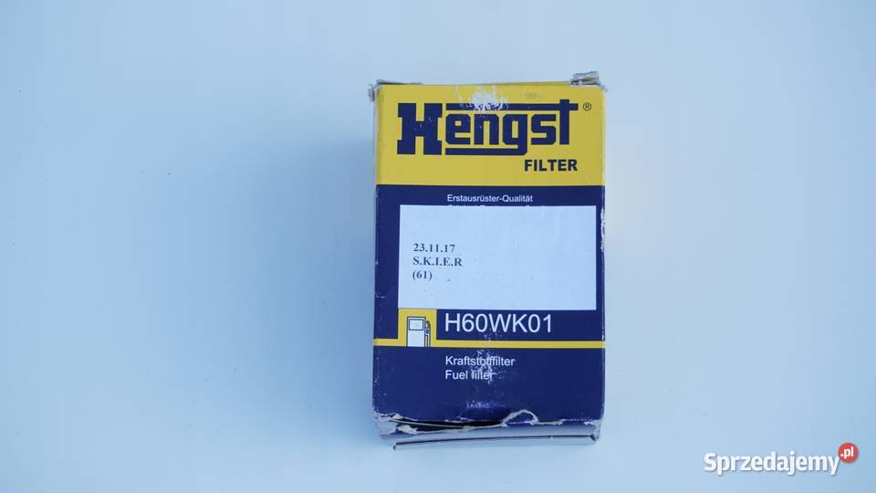 FILTR PALIWA HENGST H60WK01 DEUTZFAHR FENDT osobowe wielkopolskie Nowy Tomyśl