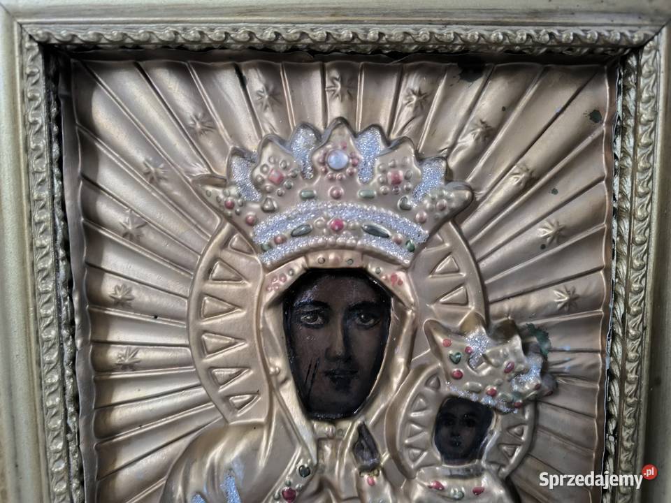 Piękna ikona matka boska częstochowska Łódź
