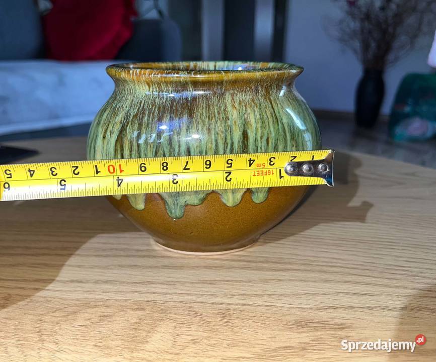 Ceramiczna Osłonka Na Doniczkę Wazon Szkliwo Braniewo