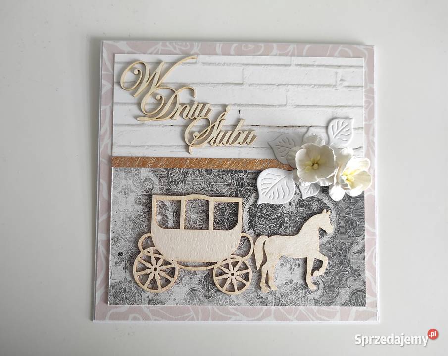 Kartka na Ślub ręcznie robiona handmade Łódź