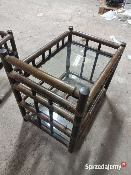 Stoliki kawowe rattanowe z szklanymi blatami Lubartów