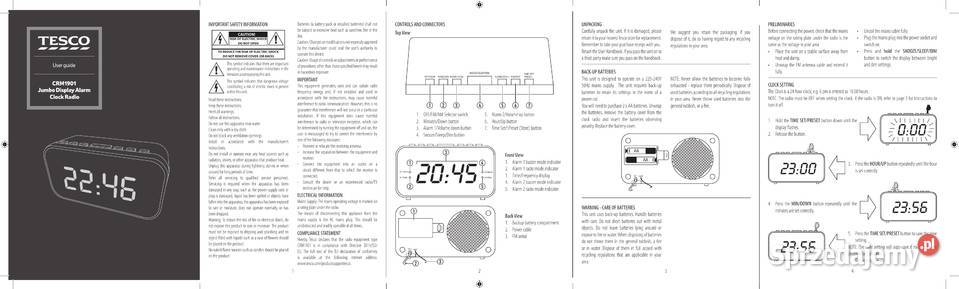 Radia Angielskie z zegarem lustrzanym FMAM Tesco mazowieckie Warszawa