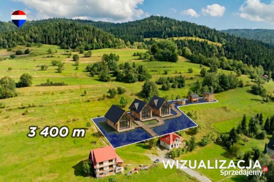 Duża widokowa działka budowlana Poręba Wielka Nieruchomości