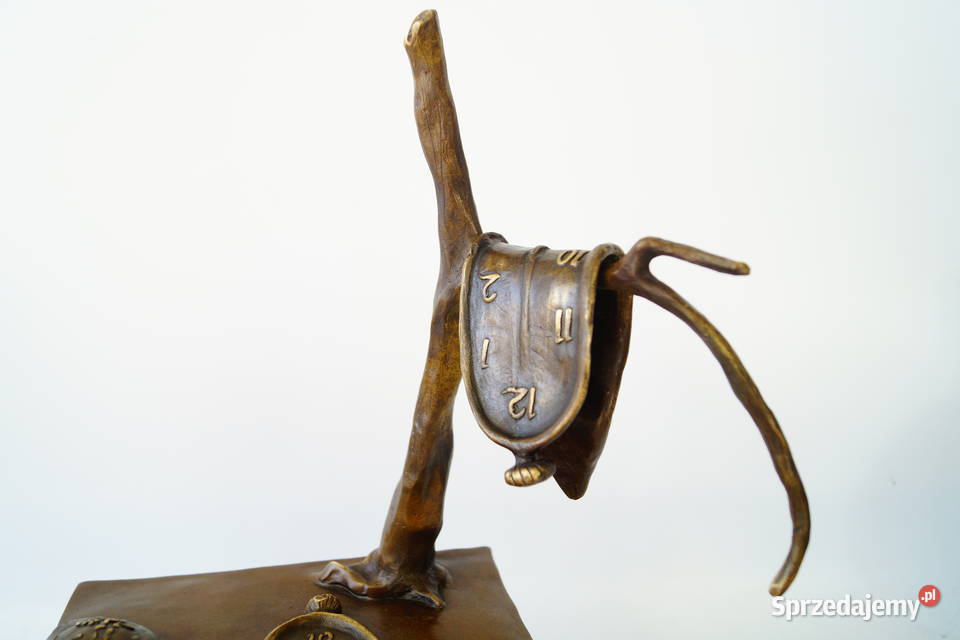 Figura z brązu rzeźba wg Salvador Dali zegar Gizałki