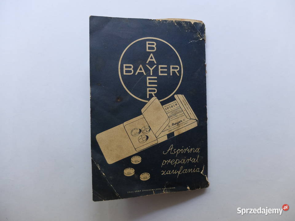 Stara reklamówka Bayer Aspirin okres Kościan