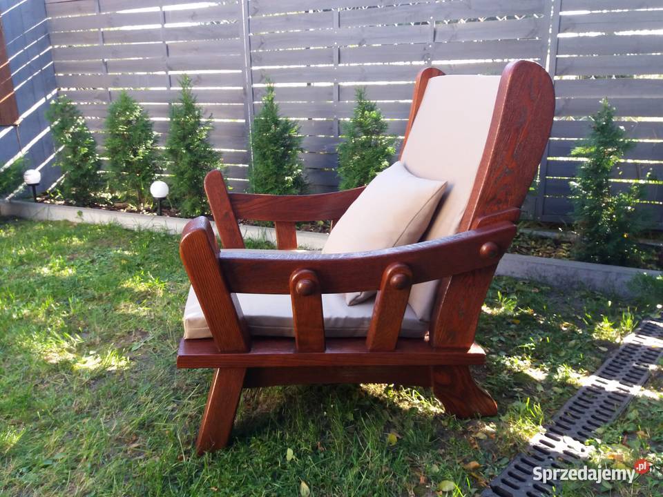 Drewniany fotel ogrodowy 58cm Krasnobród