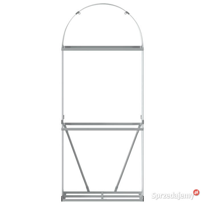 Stojak na drewno srebrny 80x45x190 stal Warszawa
