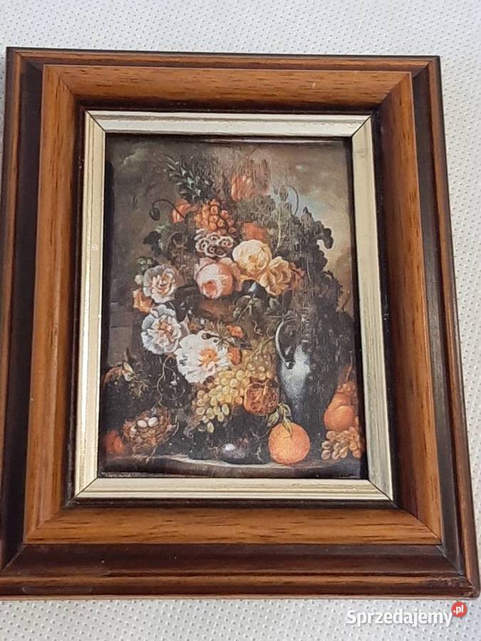 Piękny obrazek malowany na jedwabiu kujawsko-pomorskie