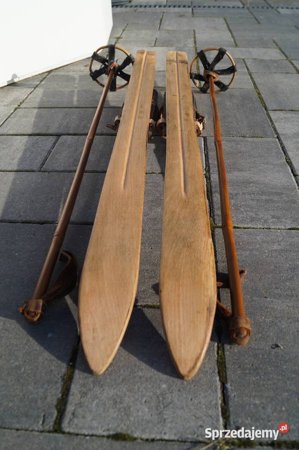 Stare narty dziecięce 90 kijki Pruchnik