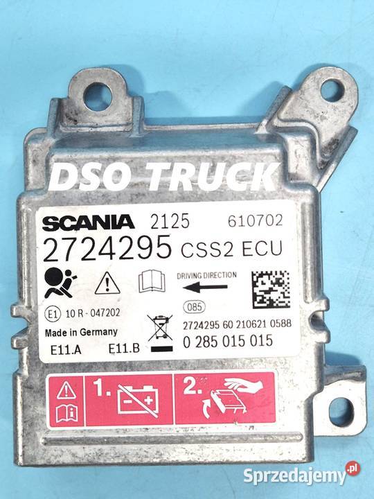 Moduł poduszek ECU CSS2 SCANIA 2724295 ciężarowe Zawichost