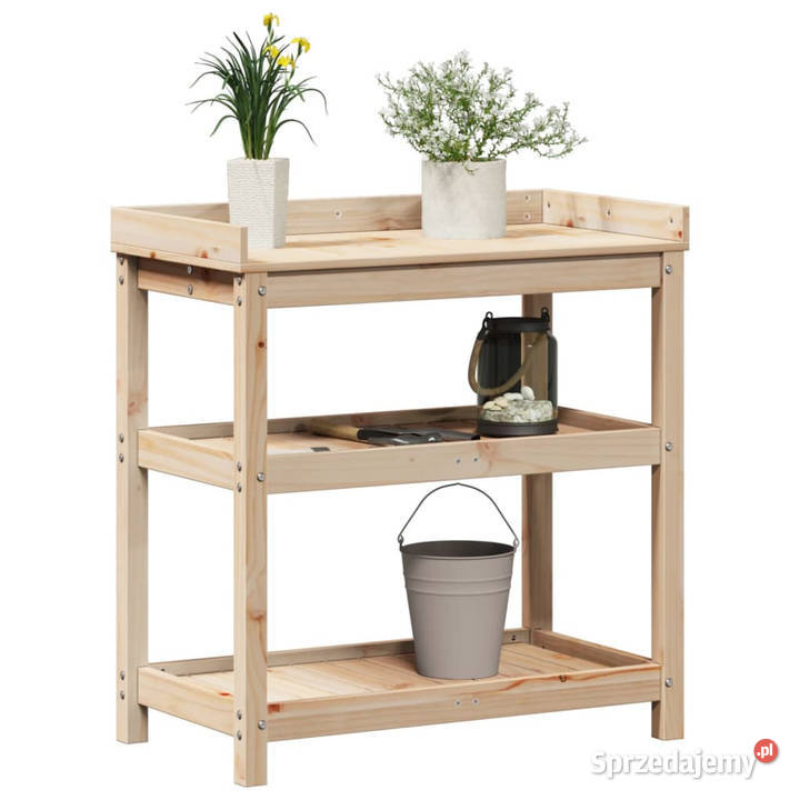 Stolik ogrodniczy z półką 825x45x865 drewno Warszawa sprzedam