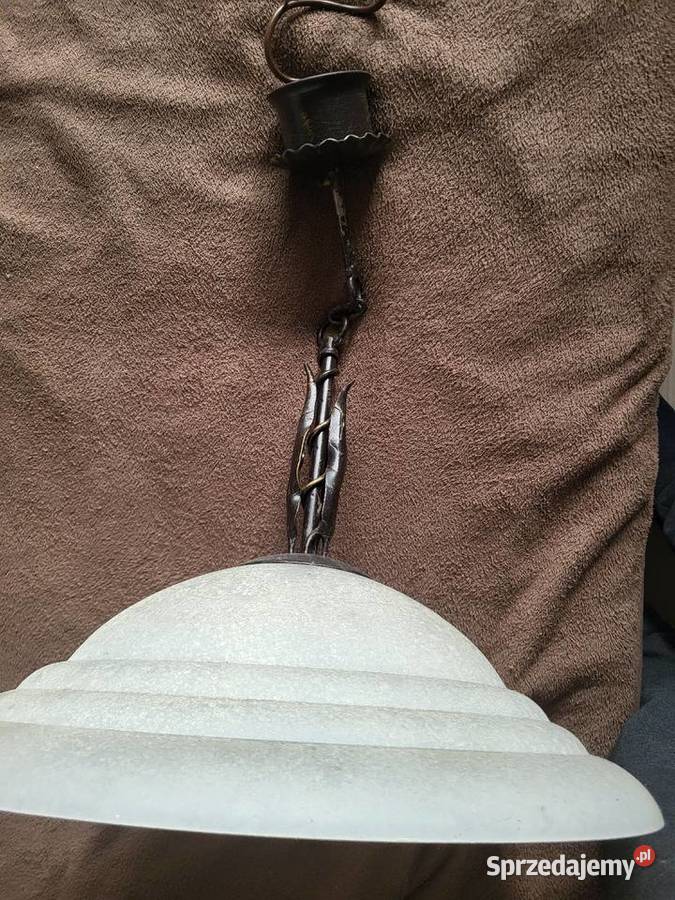 Lampa żyrandol metalszkło Lampy wiszące śląskie Gliwice