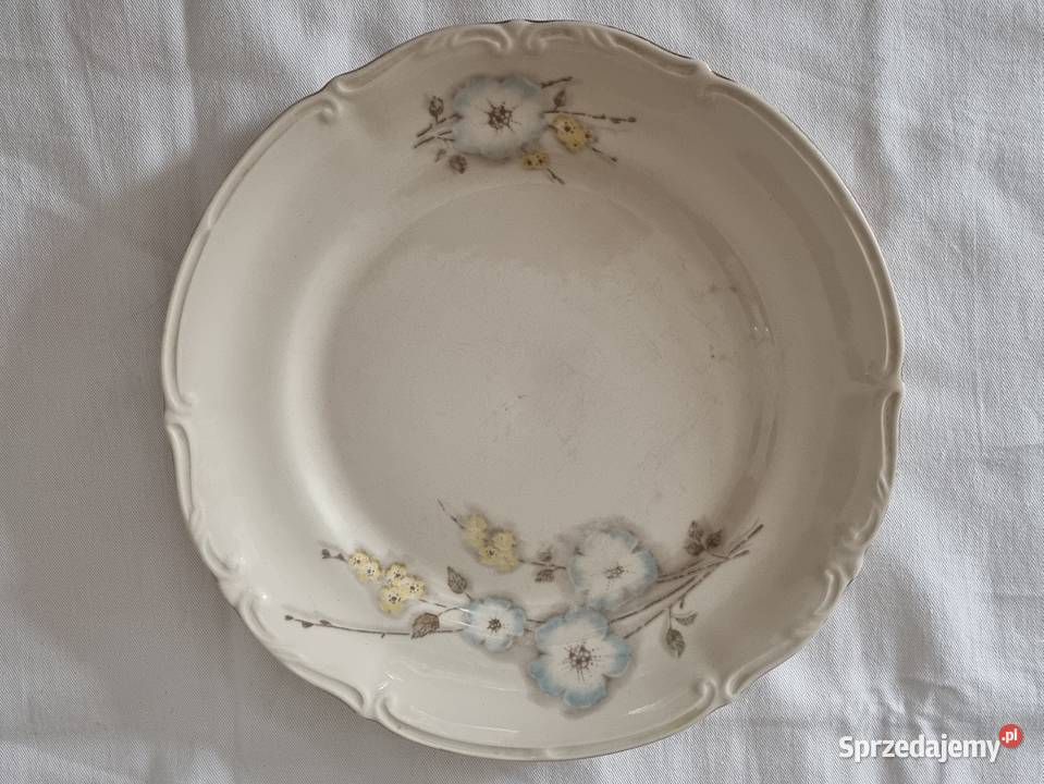 Porcelanowy płaski talerz obiadowy Tułowice lata inny kolor Akcesoria kuchenne Warszawa