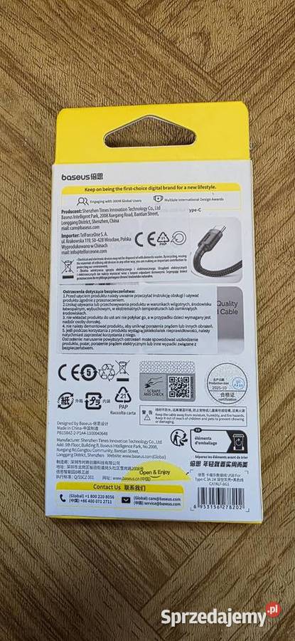 Sprzedam nowy kabel USBC pleciony 1m nie używany Akcesoria i części Gdańsk