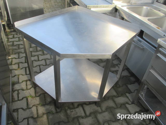 Solidny Stół Gastronomiczny Narożnikowy Z Półką Gastronomia Ostrów Wielkopolski