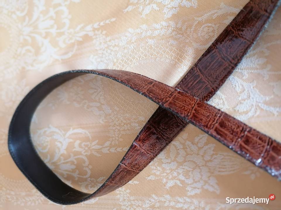 Pasek damski brązowy czarnyPaski łódzkie