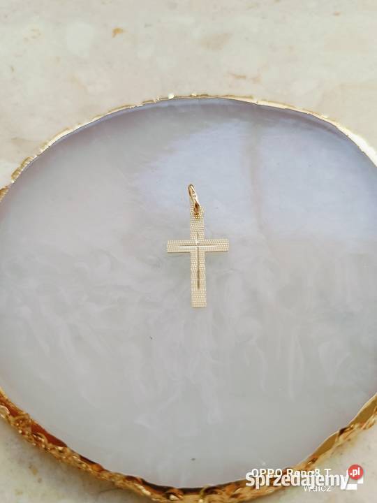 Złota Nowa zawieszka krzyżyk wys26mmpr585 Wałcz sprzedam
