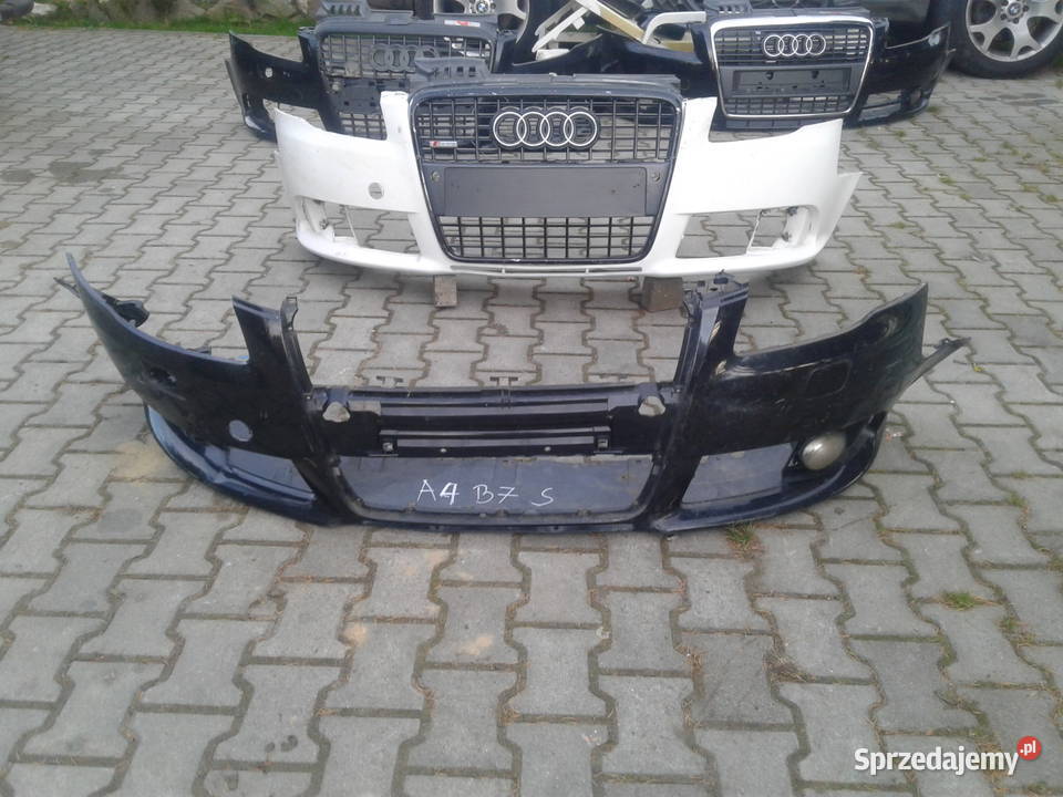 Zderzak Przód Gril SLine pod Xenon Grill Audi A4 Rok produkcji 2006 Skawina
