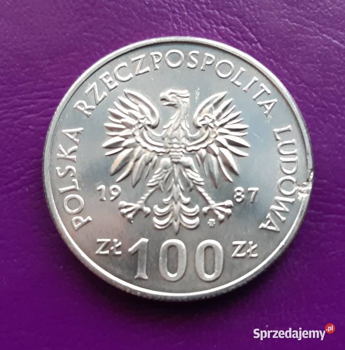 Moneta PRL 100 ZŁOTYCH 1987 KAZIMIERZ III WIELKI sprzedam