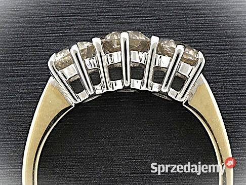 Pierścionek z brylantami 150 ct złoto pr 750 18K Pruszków sprzedam
