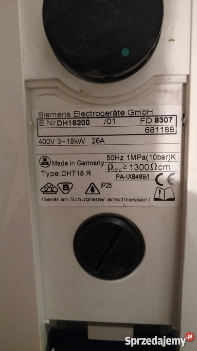 Sprzedam podgrzewacz przepływowy Simens DH18200 Bielsko-Biała sprzedam