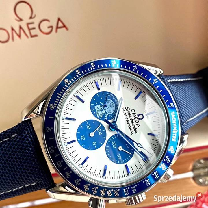 Męski zegarek kwarcowy OMEGA Speedmaster Silver mazowieckie Warszawa