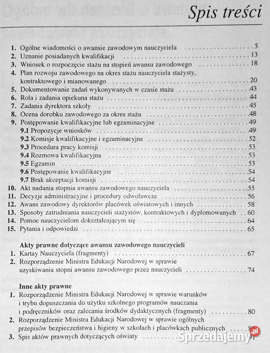 Awans zawodowy nauczycieli Poradnik Krystyna Rok wydania 2000 Chełm