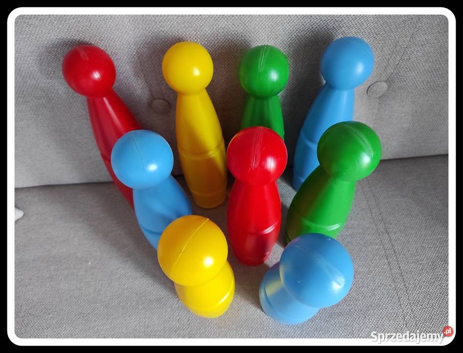 Kolorowe kręgle zabawka dzieci 9 sztuk 25 Płock sprzedam