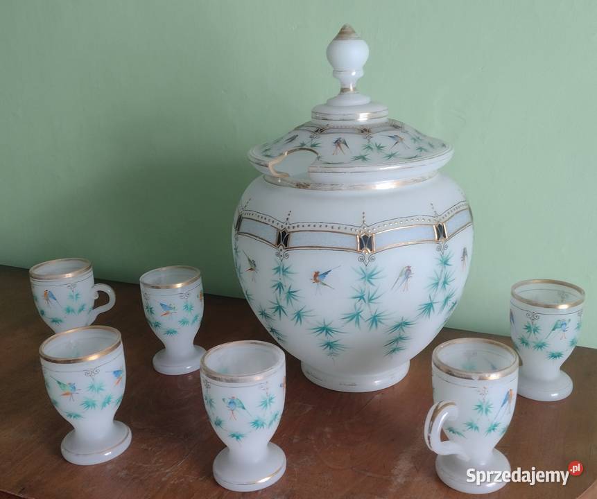 zestaw do ponczu Napoleon III zabytek XIX XX Libiąż