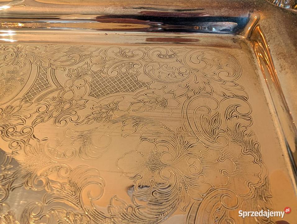 Taca srebrzona sygnatura N EPOB na nóżkach