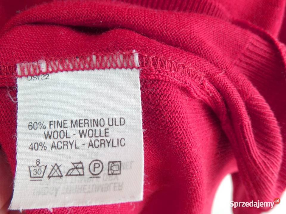 Sweter Wełniany 60 Wełna Fine Merino Pulower Rozmiar 40(L) Łomża