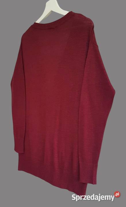 Damski bawełniany sweternarzutka bordowa z Chrzanów