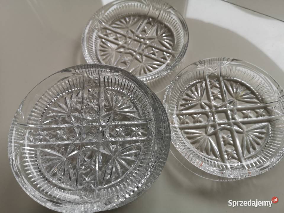 Zestaw talerzyków deserowych kryształowe vintage kujawsko-pomorskie Toruń sprzedam