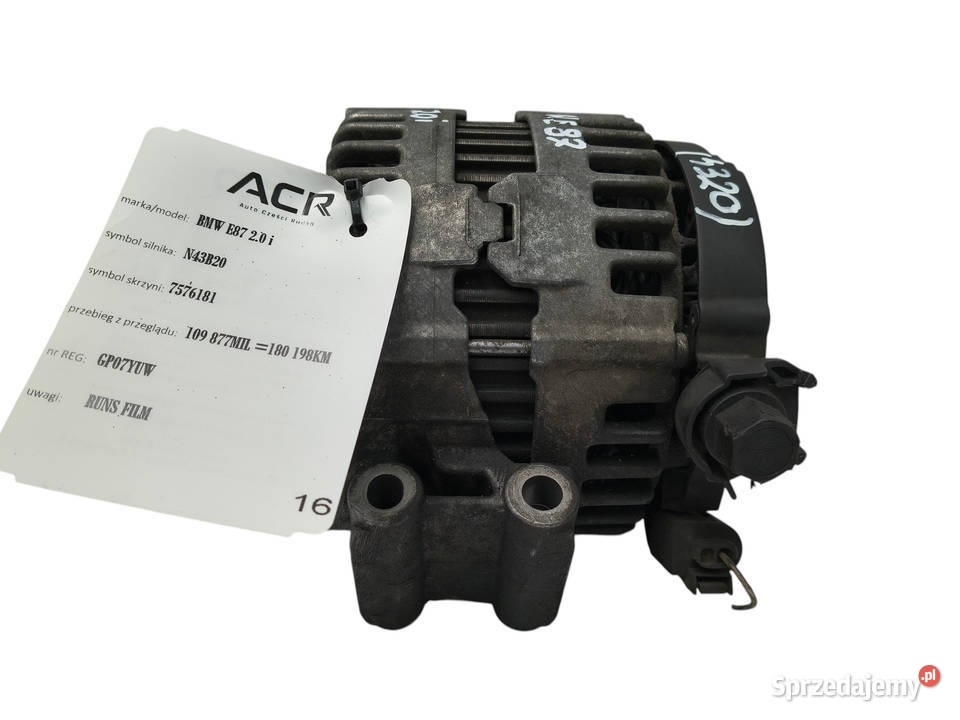 ALTERNATOR BMW E87 E90 20 i bosch 0121715017 lubelskie