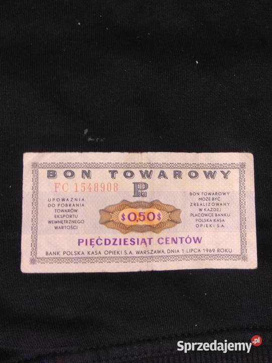 Książeczka oszczędnościowa bony towarowe 1979