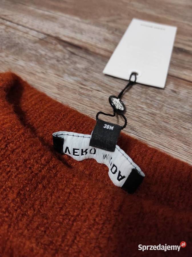 brązowo biały sweter vero moda M nowy z metką Białka